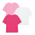 Hellrosa-Dunkelrosa-Weiß - Back - Peppa Pig - "Friends & Family" T-Shirt für Mädchen (3er-Pack)