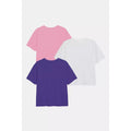 Pink-Weiß-Violett - Back - Encanto - "Power" T-Shirt für Mädchen (3er-Pack)