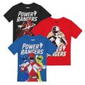 Bunt - Front - Power Rangers - T-Shirt für Jungen (3er-Pack)