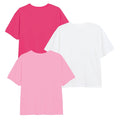 Weiß-Pink - Back - Disney - "Pixer All Time Favourites" T-Shirt für Mädchen (3er-Pack)