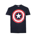 Marineblau-Rot-Weiß - Front - Captain America - T-Shirt für Jungen