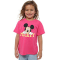 Fuchsie - Side - Mickey Mouse - "Cute" T-Shirt für Mädchen