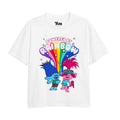 Weiß - Front - Trolls - "Powered By Rainbows" T-Shirt für Mädchen