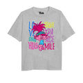 Grau meliert - Front - Trolls - "Love Laugh Sing" T-Shirt für Mädchen
