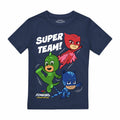 Marineblau - Front - PJ Masks - "Super Team!" T-Shirt für Jungen