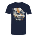 Marineblau - Front - Ford - "Cortina" T-Shirt für Herren