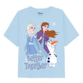 Hellblau - Front - Frozen - "Better Together" T-Shirt für Mädchen