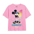 Hellrosa - Front - Disney - "Surf" T-Shirt für Mädchen