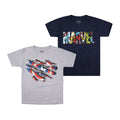 Schwarz-Grau - Front - Marvel - T-Shirt für Jungen (2er-Pack)
