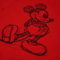 Rot - Side - Disney - Sweatshirt Rundhalsausschnitt für Damen