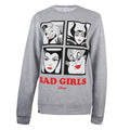 Grau - Front - Disney - "Bad Girls" Sweatshirt Rundhalsausschnitt für Damen