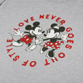 Grau meliert - Side - Disney - "Love Never Goes Out Of Style" Sweatshirt Rundhalsausschnitt für Damen
