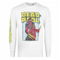 Weiß-Gelb-Rot - Front - Deadpool - "90's Arm" T-Shirt für Herren Langärmlig