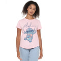 Hellrosa - Side - Lilo & Stitch - "Aloha" T-Shirt für Damen