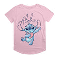 Hellrosa - Front - Lilo & Stitch - "Aloha" T-Shirt für Damen