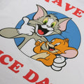 Weiß-Rot-Blau - Side - Tom and Jerry - "Have A Nice Day" Kurzes Top für Damen