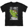 Schwarz - Front - Sesame Street - "Go Away" T-Shirt für Kinder