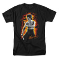 Schwarz - Front - Bruce Lee - "Attack" T-Shirt für Herren