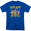Königsblau - Front - Mighty Morphin Power Rangers - "Go Go" T-Shirt für Herren