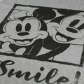 Grau meliert - Side - Disney - "Smile" T-Shirt für Damen