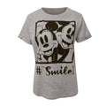 Grau meliert - Front - Disney - "Smile" T-Shirt für Damen