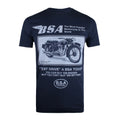 Marineblau - Front - BSA - "Test Drive" T-Shirt für Herren