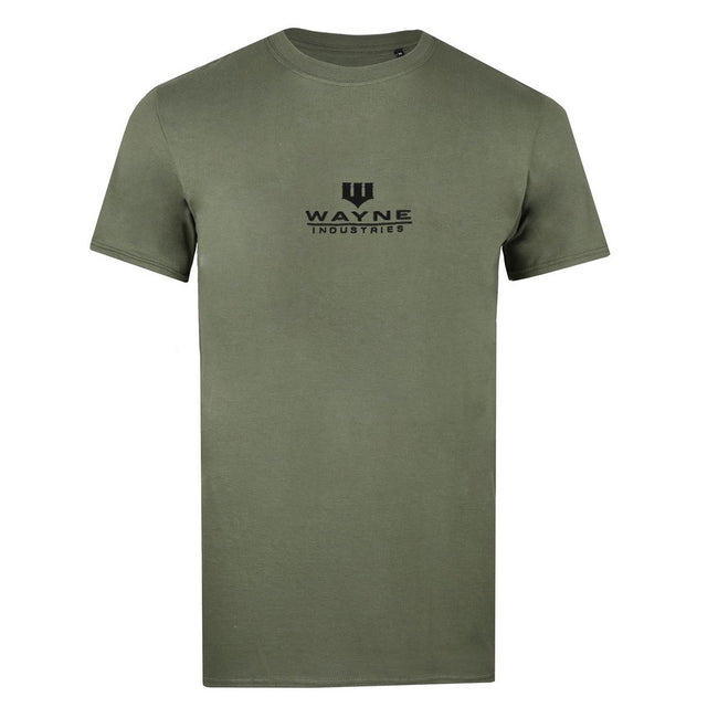 Militärgrün-Schwarz - Front - Batman - "Wayne Industries" T-Shirt für Herren