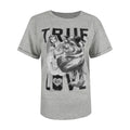 Grau - Front - Beauty And The Beast - "True Love" T-Shirt für Damen