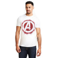 Weiß - Side - Avengers - T-Shirt Logo für Herren