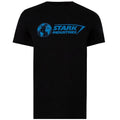 Schwarz-Blau - Front - Marvel - "Stark Industries" T-Shirt für Herren