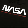 Schwarz - Side - NASA - Kapuzenpullover kurz geschnitten für Damen