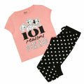 Pink-Schwarz-Weiß - Front - 101 Dalmatians - "101 Reasons" Schlafanzug mit langer Hose für Damen