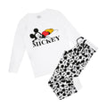 Weiß-Schwarz - Front - Disney - "Snooze" Schlafanzug mit langer Hose für Damen