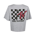 Grau - Back - MTV - kurzes T-Shirt für Damen