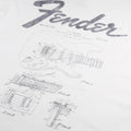 Weiß - Side - Fender - T-Shirt für Herren