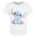Weiß-Blau - Front - Lilo & Stitch - T-Shirt für Damen