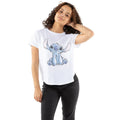 Weiß-Blau - Lifestyle - Lilo & Stitch - T-Shirt für Damen