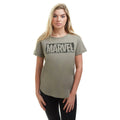 Helles Khaki - Lifestyle - Marvel - T-Shirt Logo für Damen