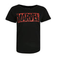 Schwarz - Front - Marvel - T-Shirt Logo für Damen