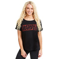 Schwarz - Lifestyle - Marvel - T-Shirt Logo für Damen