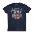 Navy-Blau - Front - BSA - "British Made" T-Shirt für Herren