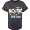 dunkele Kohle - Front - AC-DC - "1978 Tour" kurzes T-Shirt für Damen