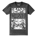 Grau meliert - Front - Marvel - "Heroes Eyes" T-Shirt für Herren