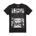Schwarz-Grau - Front - Marvel - "Heroes Eyes" T-Shirt für Herren