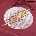 Vintage Burgunder - Side - The Flash - Kapuzenpullover Logo für Herren