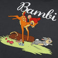 dunkele Kohle - Side - Bambi - "Springing" T-Shirt für Damen