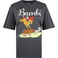 dunkele Kohle - Front - Bambi - "Springing" T-Shirt für Damen