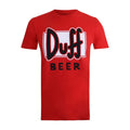 Rot-Weiß-Schwarz - Front - The Simpsons - "Duff Beer" T-Shirt für Herren