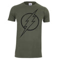 Militärgrün - Front - The Flash - T-Shirt für Herren