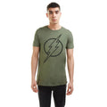 Militärgrün - Back - The Flash - T-Shirt für Herren
